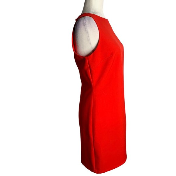 Vintage 90s Ripe Sleeveless Sheath Dress Size Small Red Back Zipper Unlined - Picture 5 of 6